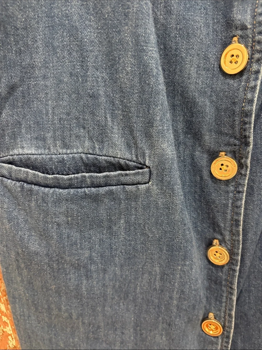 J. Crew Dark Blue Denim Button-Front Tank Mini Dress - S